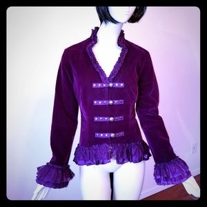 Purple velvet jacket